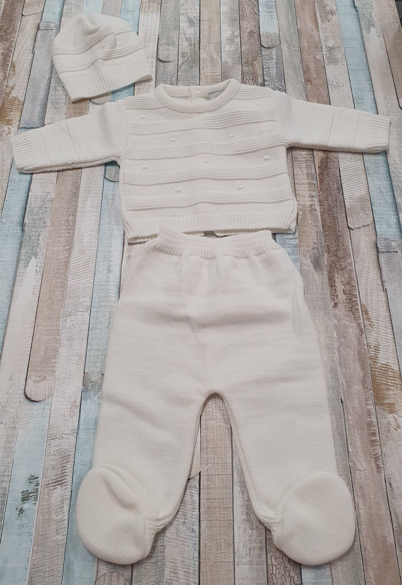Unisex Baby Winter White 3 Piece Set - Nana B Baby & Childrenswear Boutique