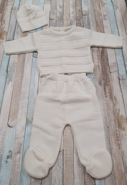 Unisex Baby Winter White 3 Piece Set - Nana B Baby & Childrenswear Boutique