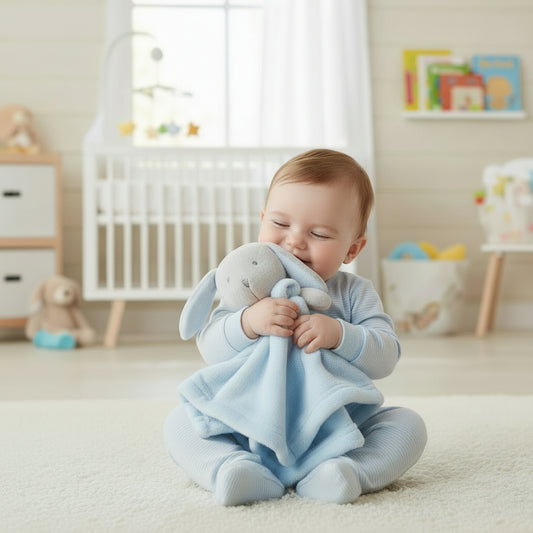 Baby Babytown Blue Novelty Bunny Comforter