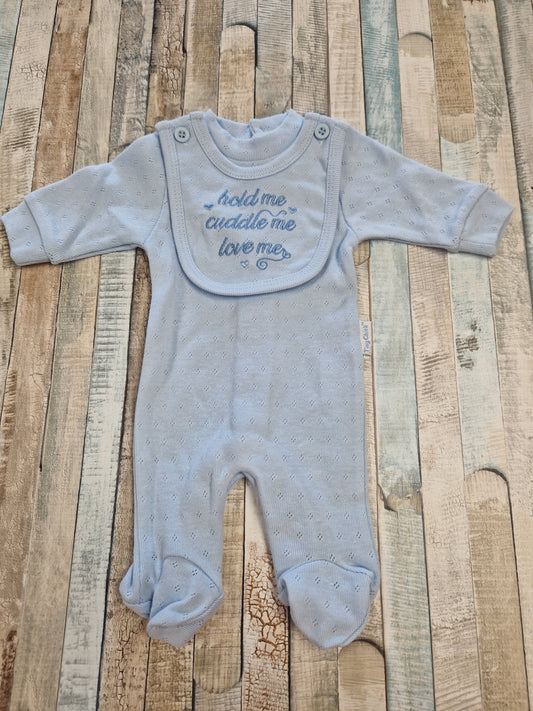 Premature Baby Boys Hold Me Cuddle Me Love Me  Blue Babygro