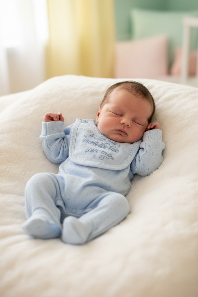 Premature Baby Boys Hold Me Cuddle Me Love Me  Blue Babygro