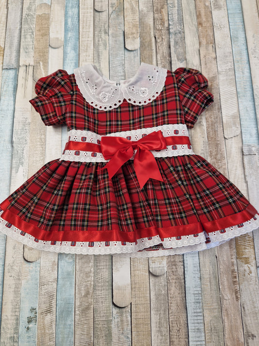 Baby Girls Red Tartan Dress