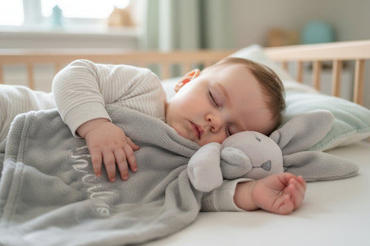 Personalised Baby Grey Babytown Novelty Bunny Comforter