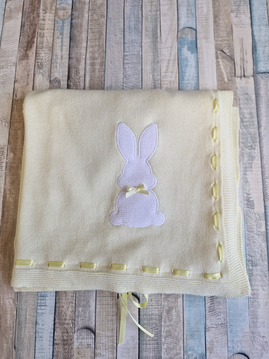 Unisex Baby Dandelion Knitted Lemon Rabbit Shawl