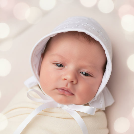Baby Girls Broderie Anglaise Sun Bonnet