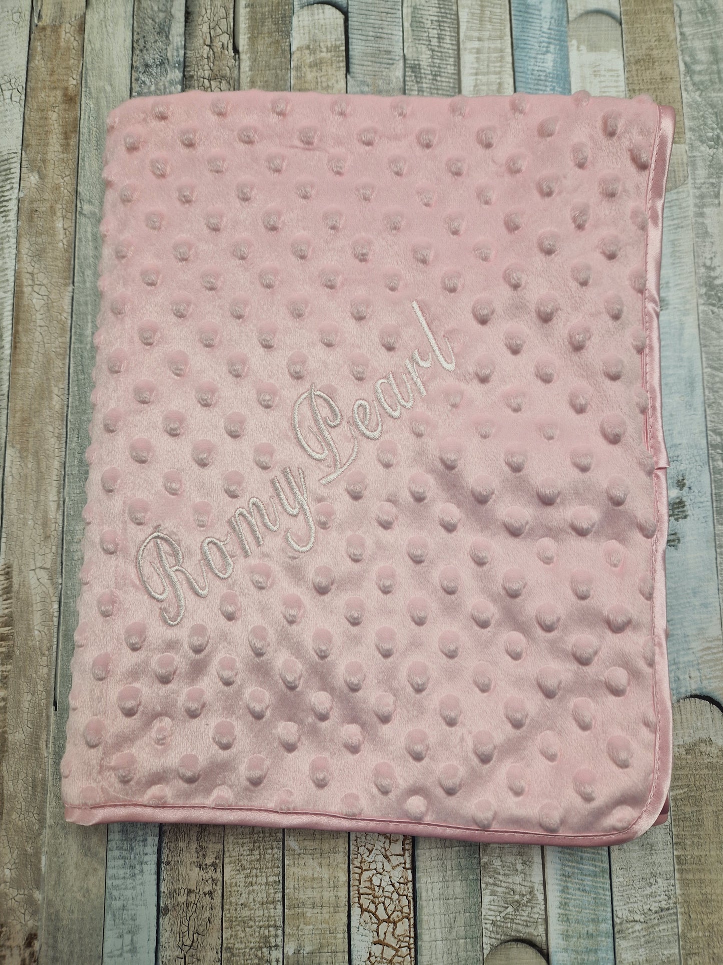 Personalised Dimple Embossed Baby Wrap/Blanket