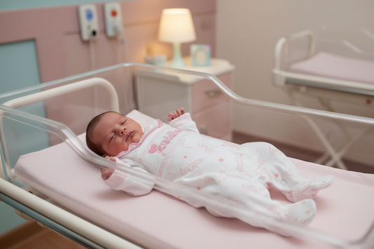 Premature Baby Girls Pink And White Cuddles Babygro