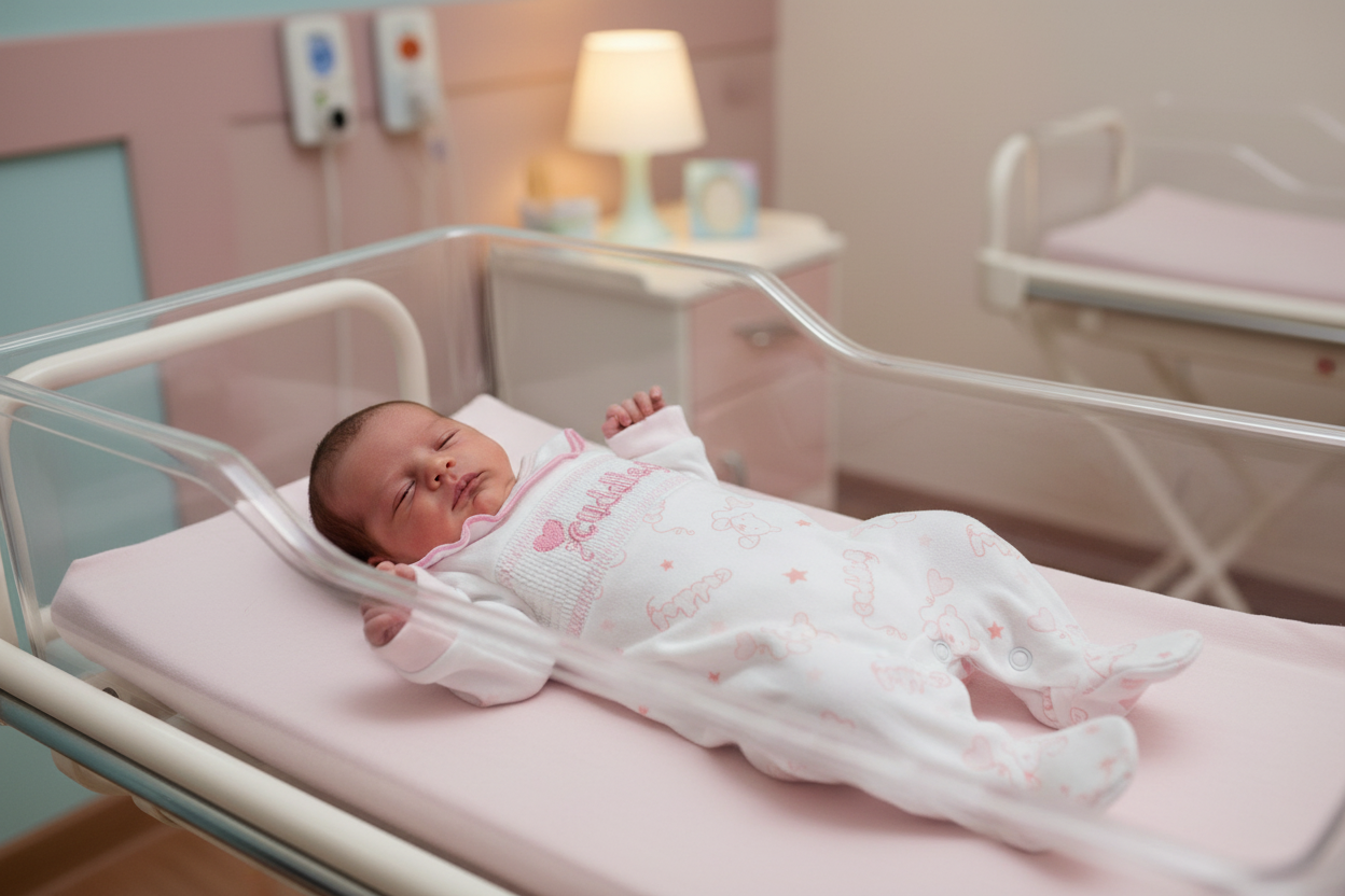 Premature Baby Girls Pink And White Cuddles Babygro