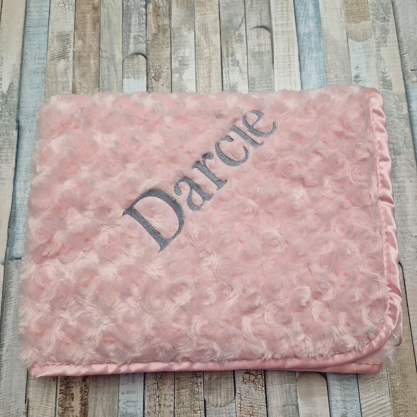 Personalised Soft Rose Baby Wrap /Blanket