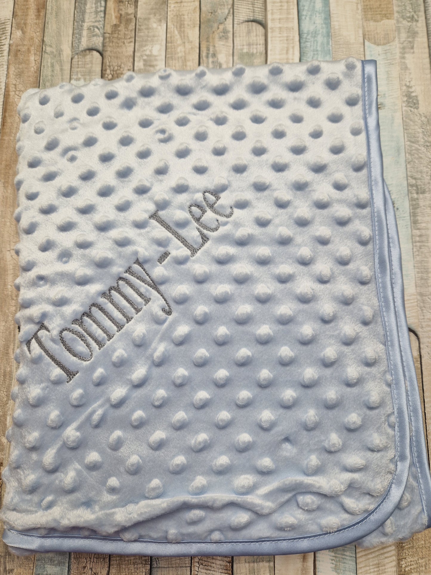 Personalised Dimple Embossed Baby Wrap/Blanket