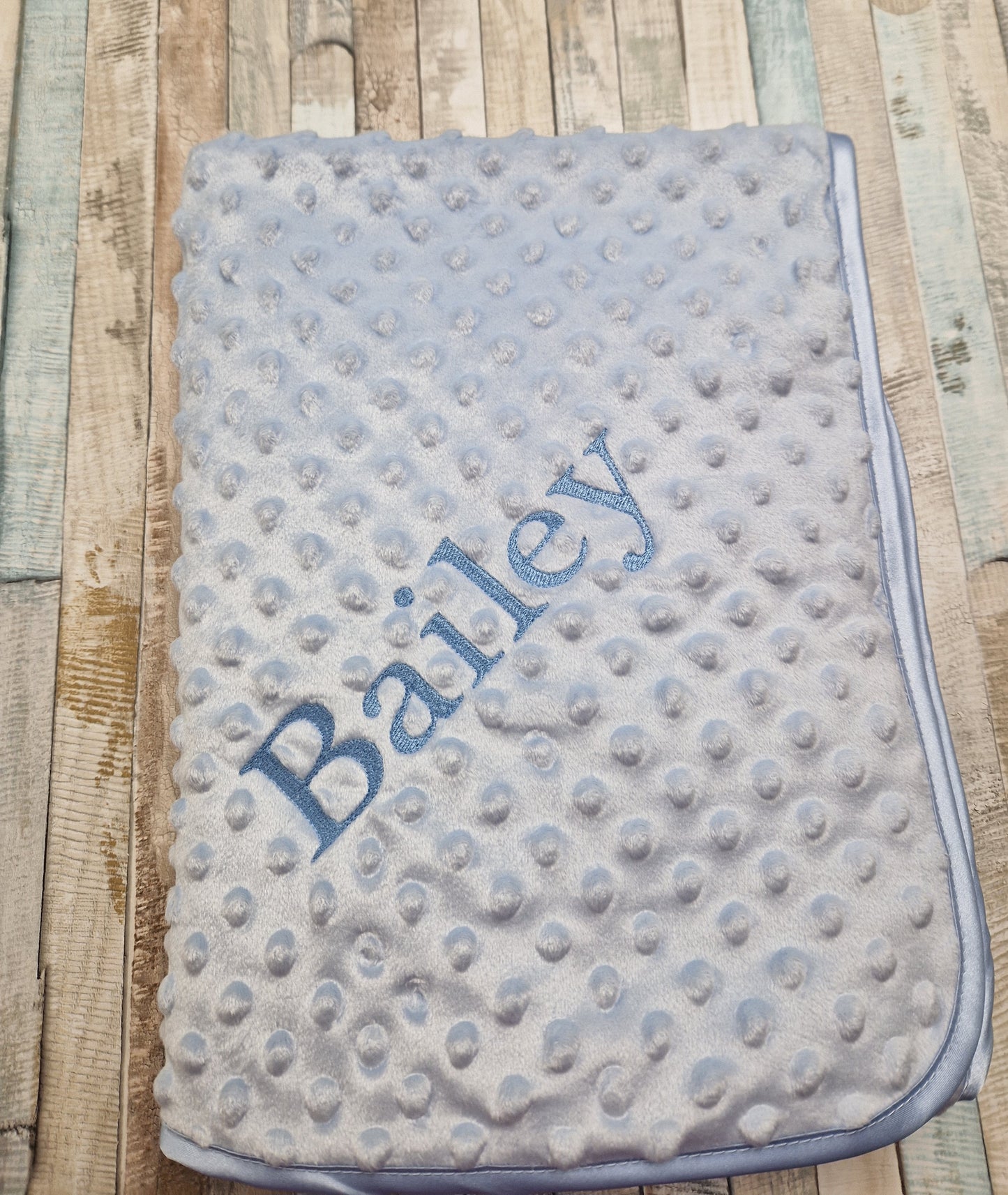 Personalised Dimple Embossed Baby Wrap/Blanket