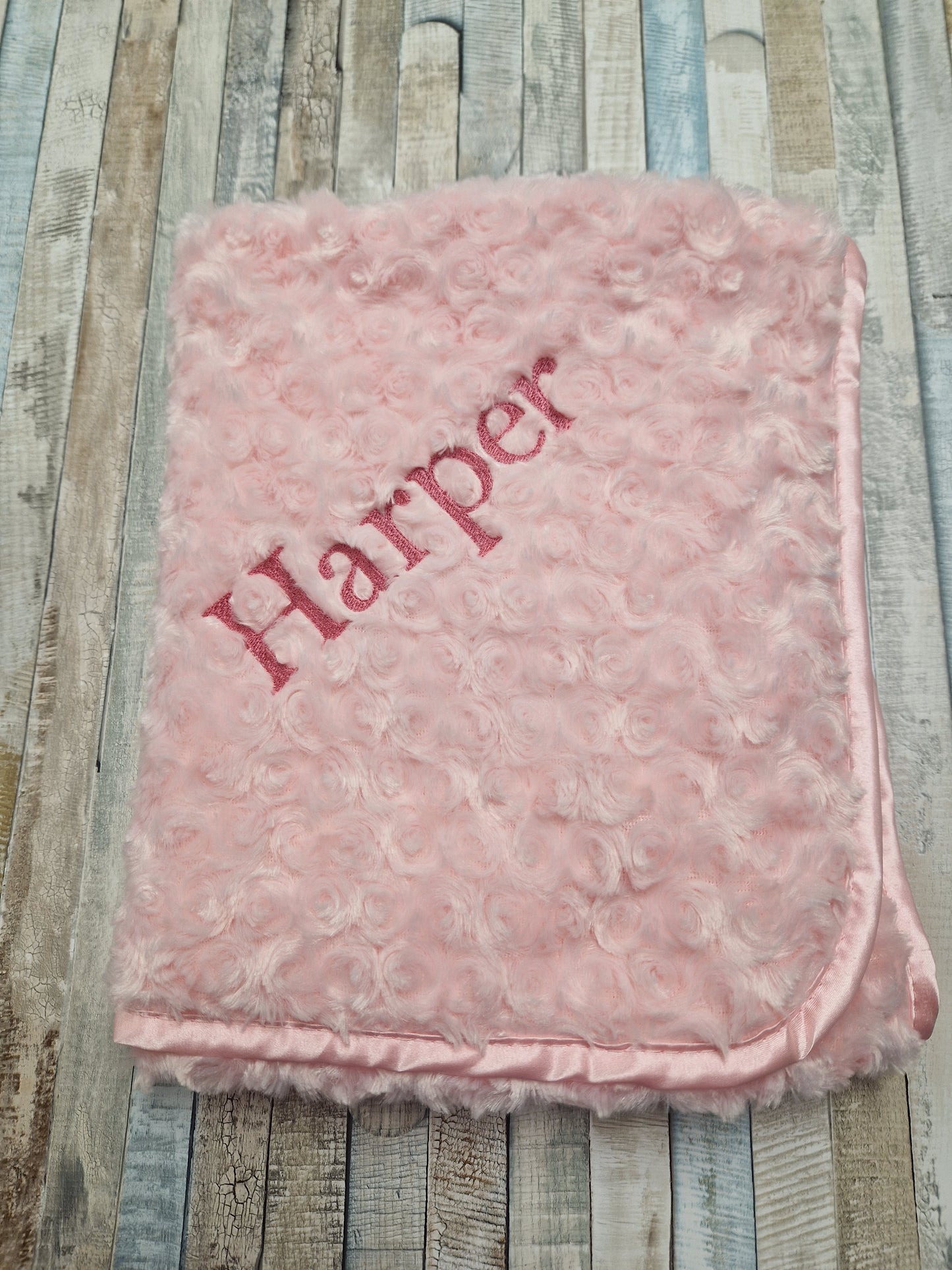 Personalised Soft Rose Baby Wrap /Blanket