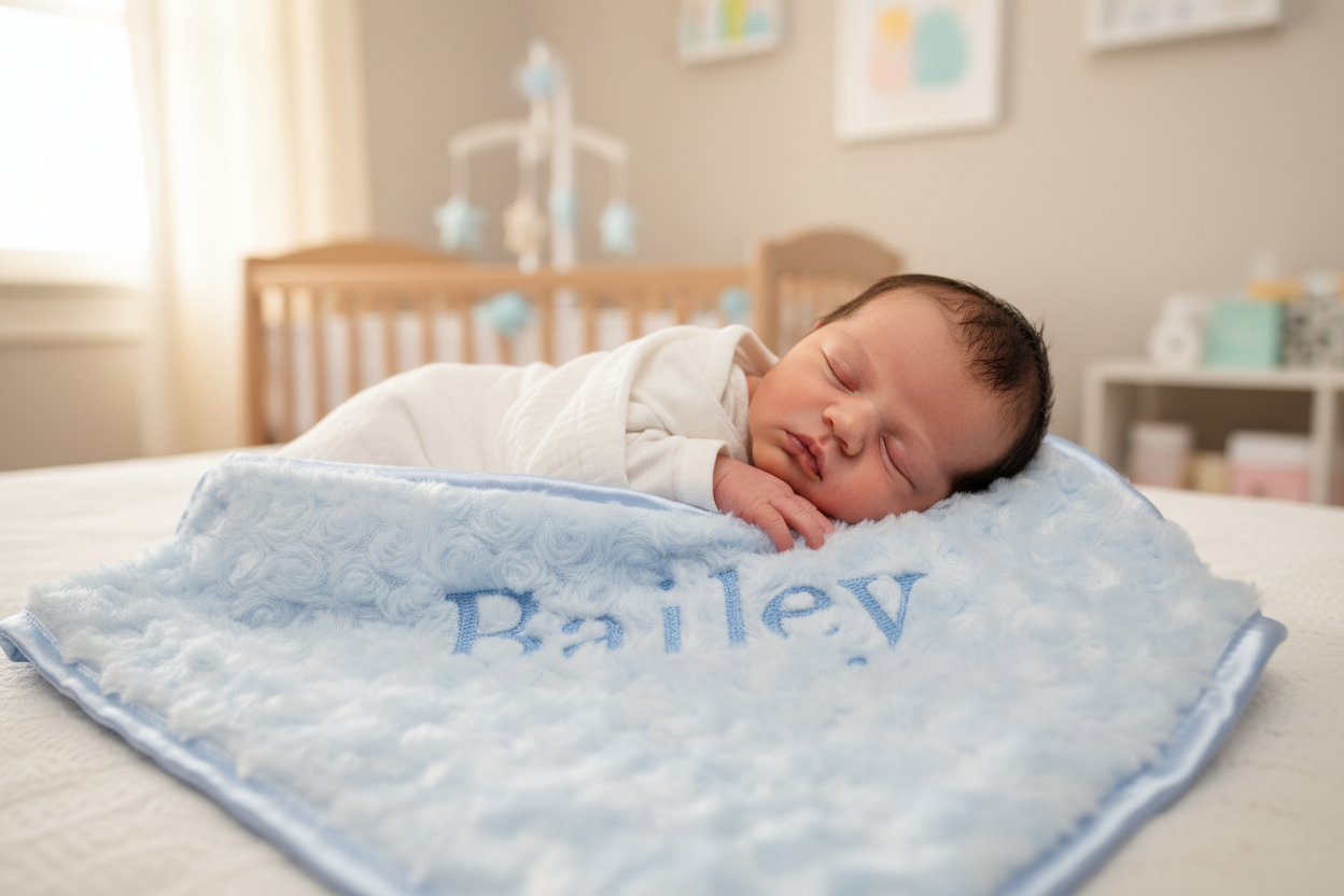 Personalised Soft Rose Baby Wrap /Blanket