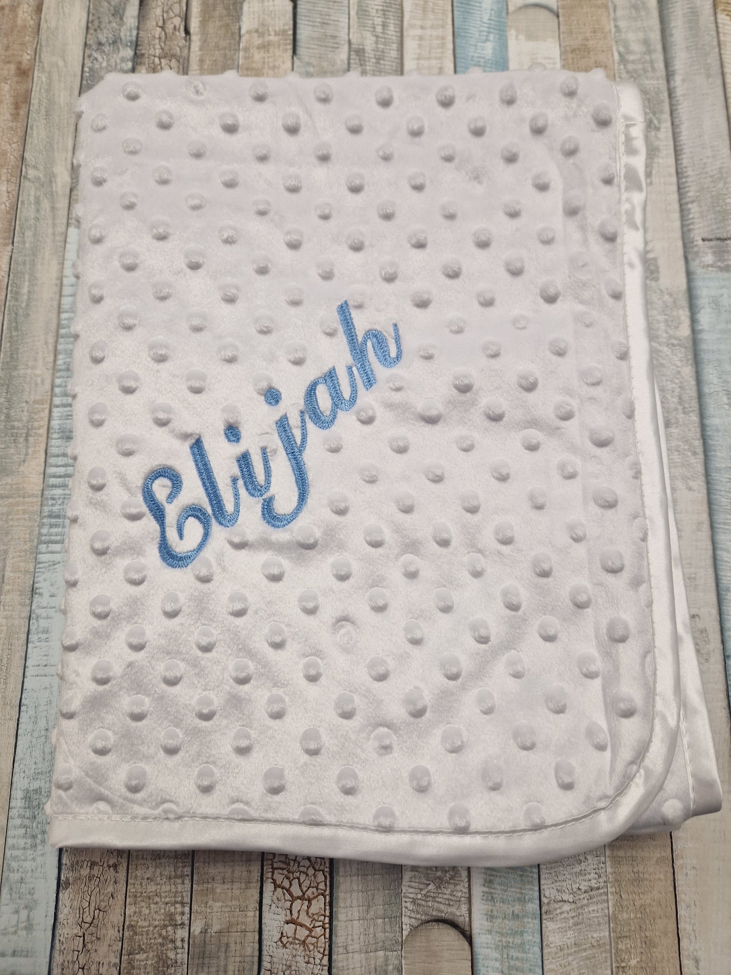 Personalised Dimple Embossed Baby Wrap/Blanket