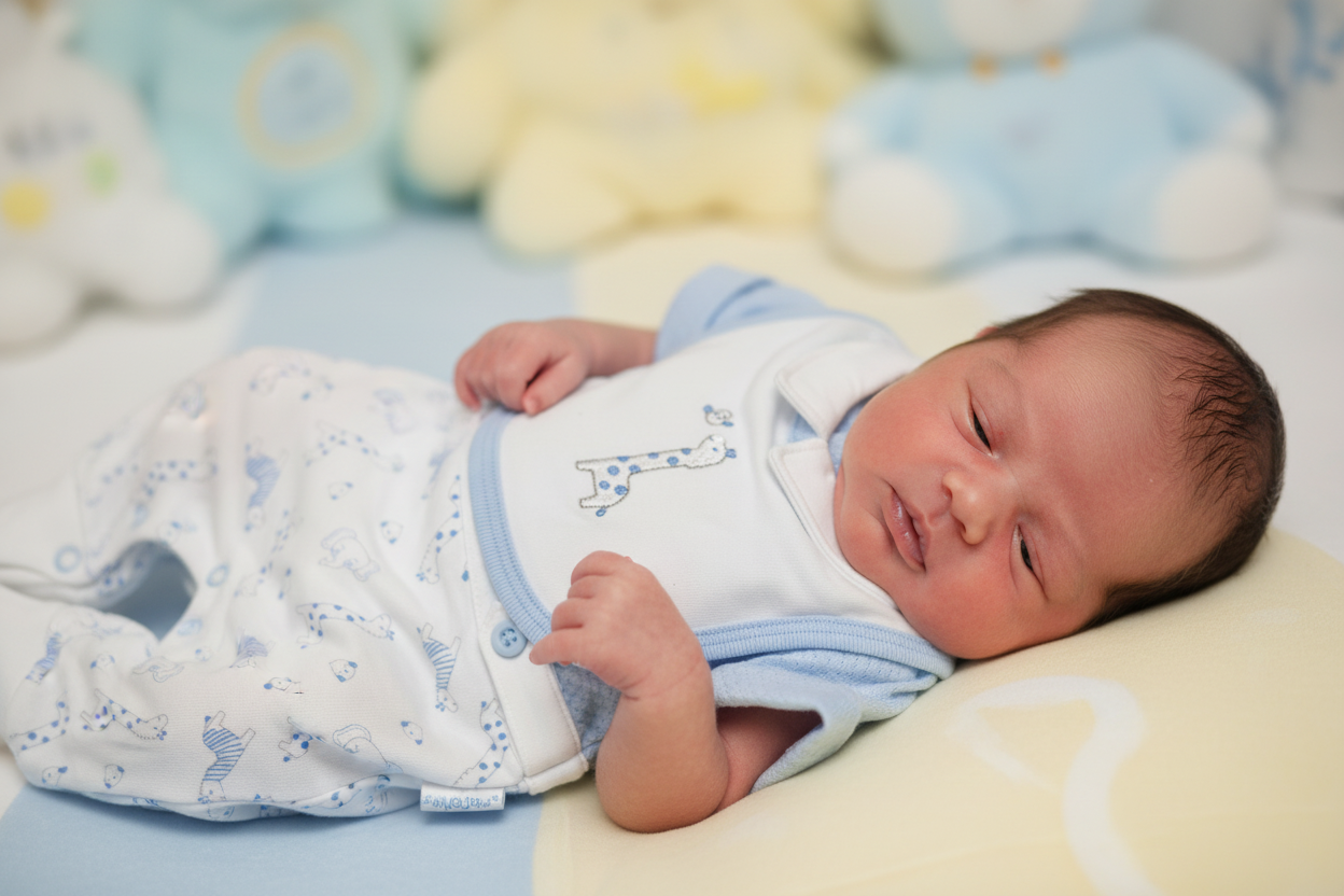 Premature Baby Boys Giraffe Romper