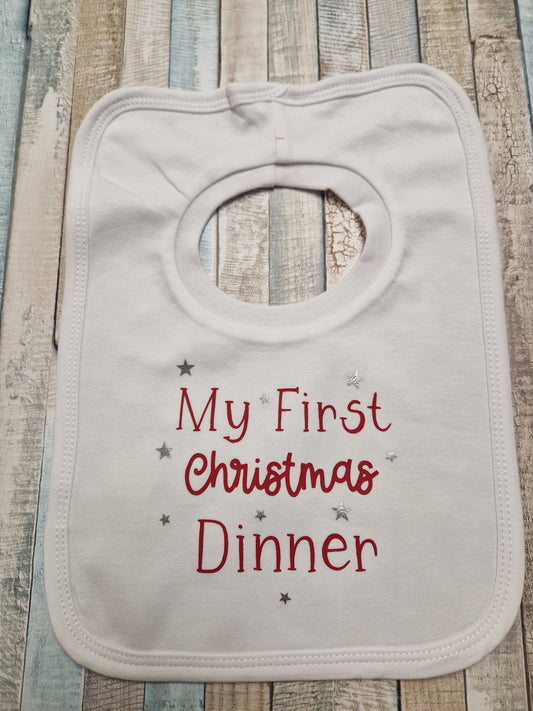 Babies My First Christmas Dinner Bib