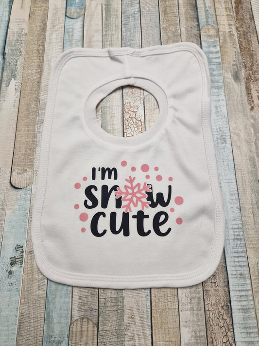 Baby Girls Im Snow Cute Bib