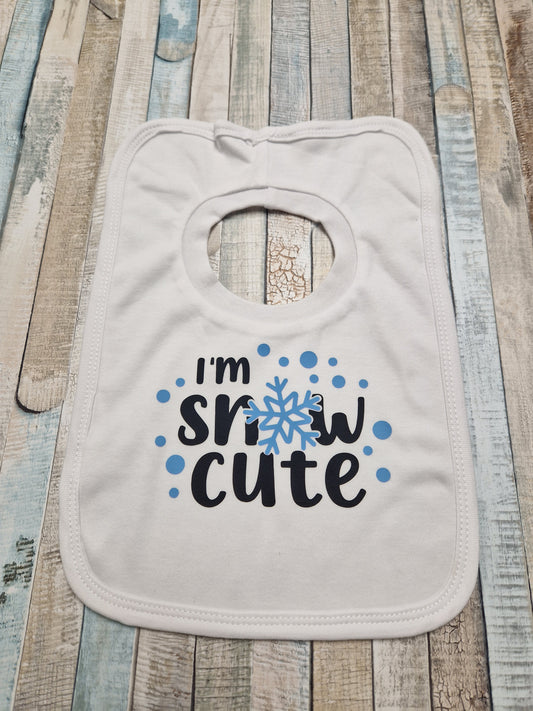 Baby Boys Im Snow Cute Bib