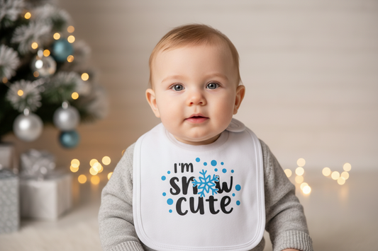 Baby Boys Im Snow Cute Bib