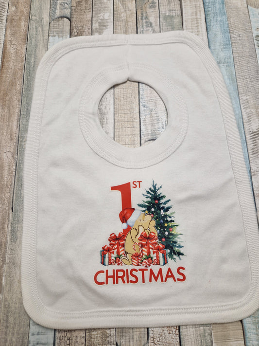 Babies 1st Christmas Bear Bib