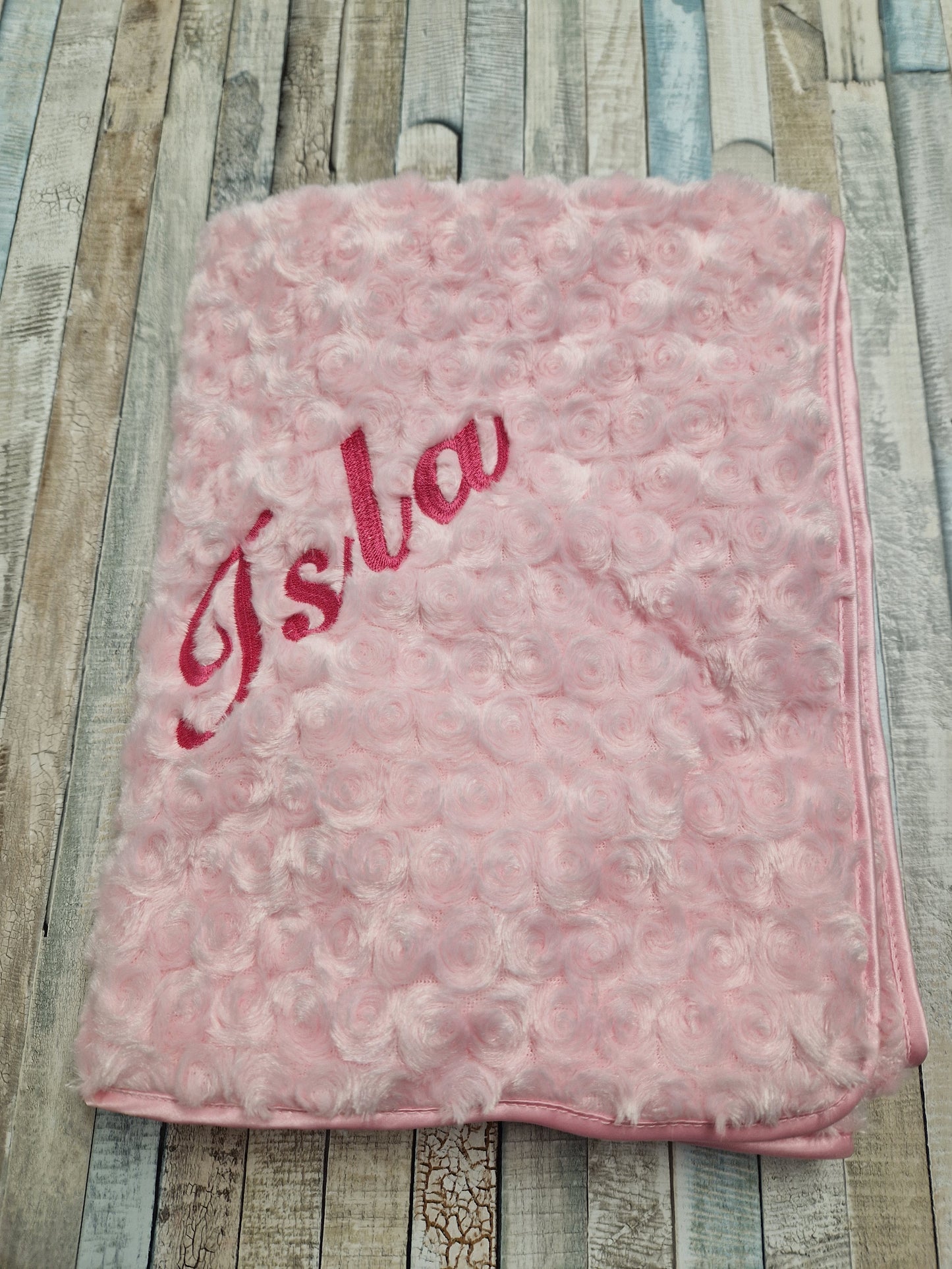 Personalised Soft Rose Baby Wrap /Blanket