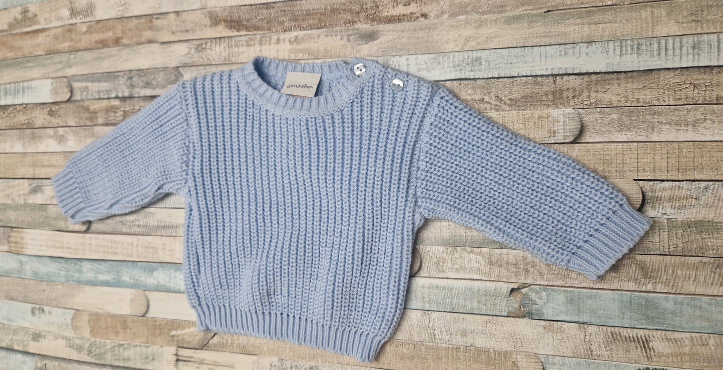 Nana's Special Buys Blue Chunky Knit Jumper