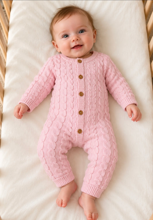Nana's Special Buys Pink Basket Weave Footless Allinone