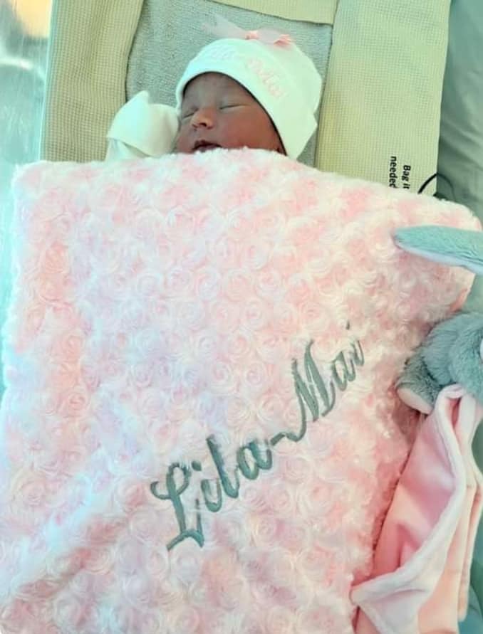 Personalised Soft Rose Baby Wrap /Blanket