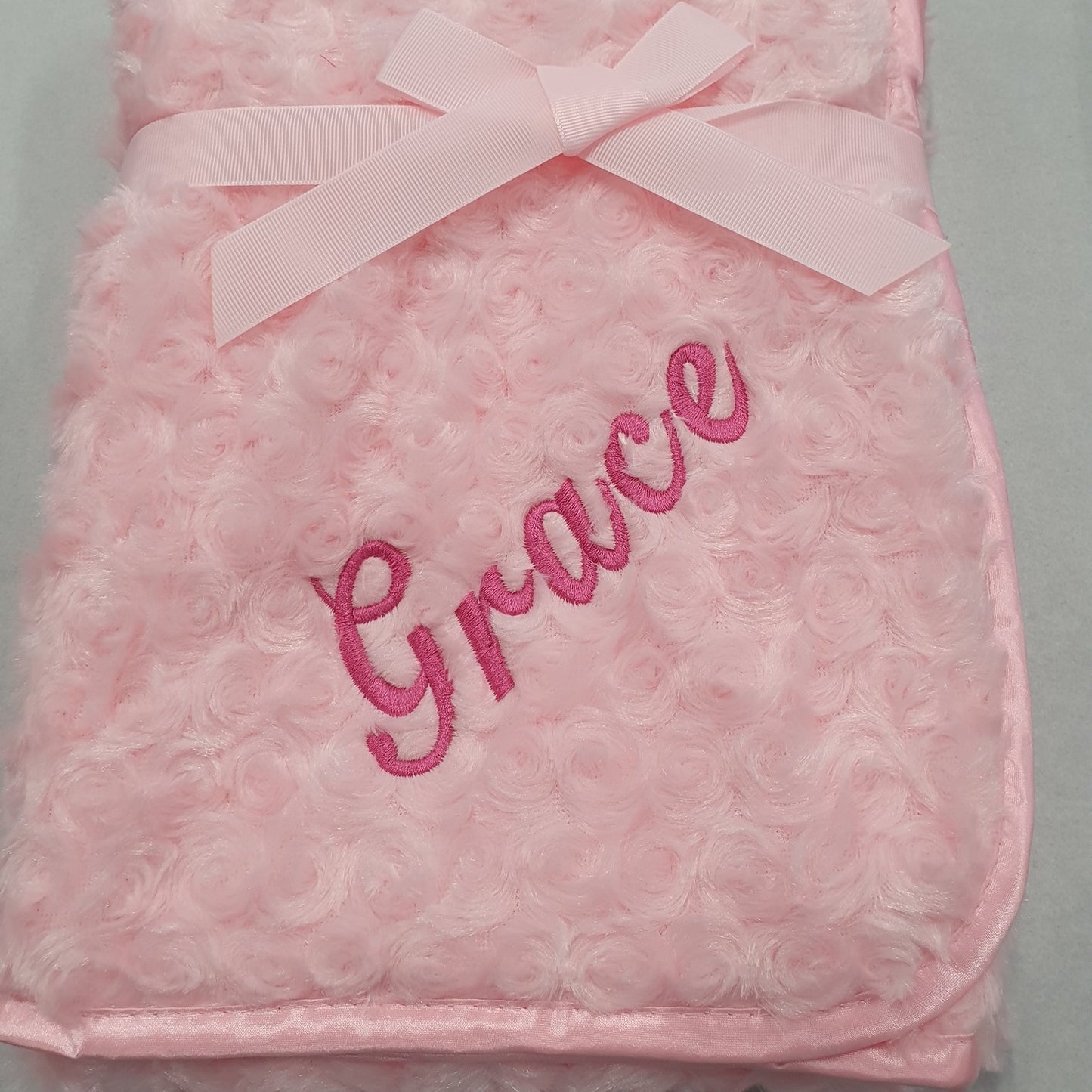 Personalised Soft Rose Baby Wrap /Blanket