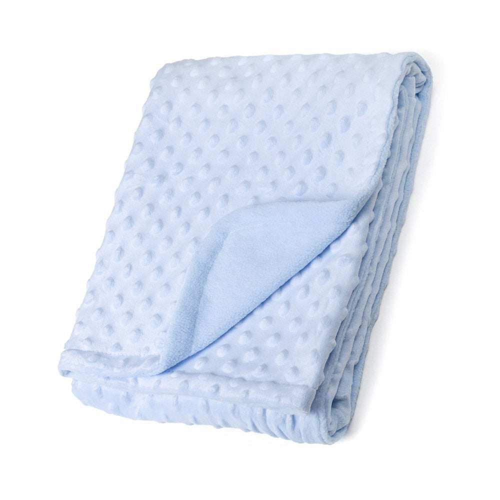 Personalised Blue Dimple Baby Wrap /Blanket With Blue Rabbit