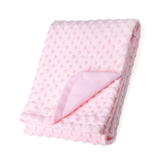 Personalised Hello World Pink Dimple Blanket/Wrap With Embroidered Pink Rabbit Design