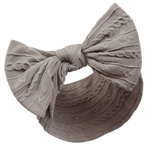 Baby Girls Grey Cable Knit Headband
