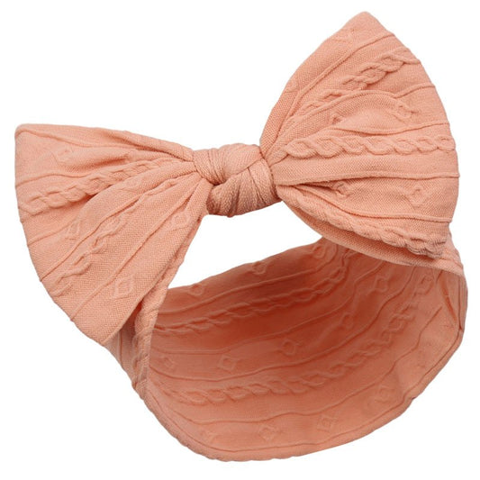 Baby Girls Rose Gold Cable Knit Headband