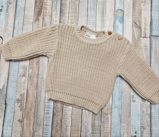 Nana's Special Buys Personalised Beige Chunky Jumper