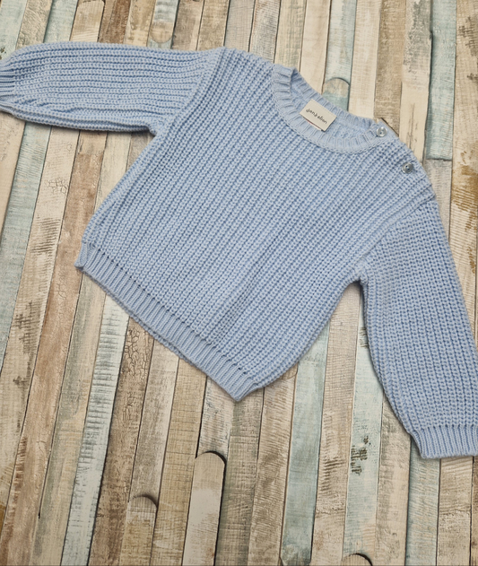 Nana's Special Buys Personalised Baby Boys Blue Chunky Jumper