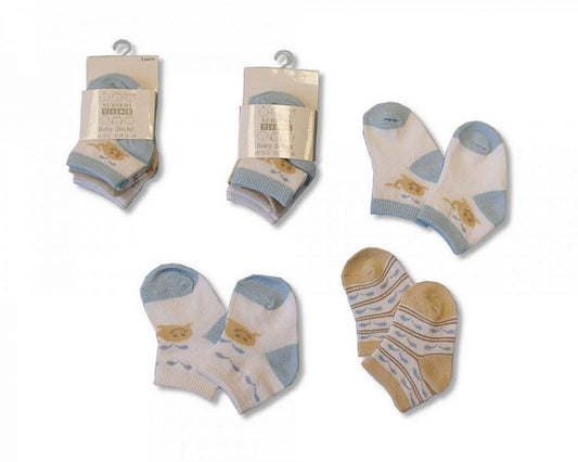 Baby Boys Whale Design Pack 3 Socks