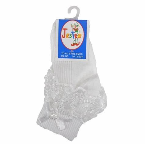 Baby Girls White Lace Frilly Socks
