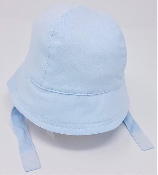 Baby Boys Blue Jersey Cloche Sun Hat
