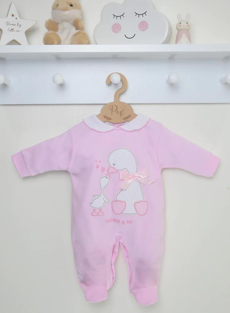Baby Girls Pink Mummy And Me Babygro