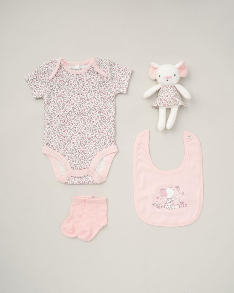 Baby Girls 4 Piece Mouse Gift Set
