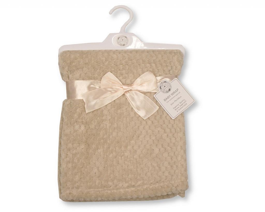 Unisex Baby Taupe Waffle Wrap