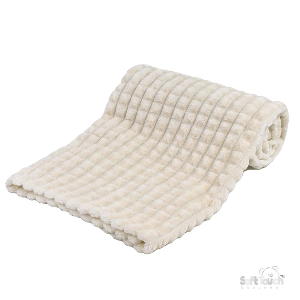 Baby Beige Jacquard Squares Wrap