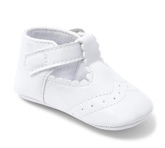 Unisex Baby White Soft Sevva Cassy Pram Shoe