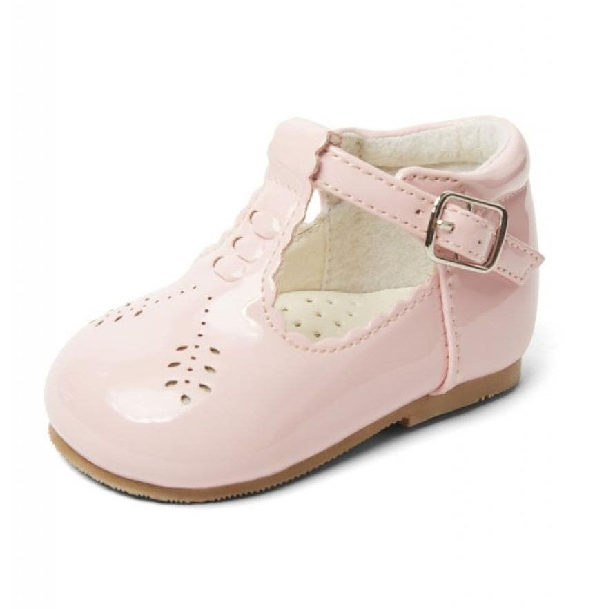 Girls Pink Patent Jovi Sevva Shoes