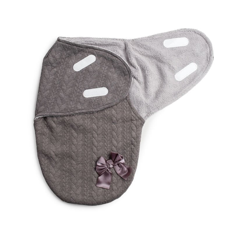 Unisex Baby Grey Cable Swaddle