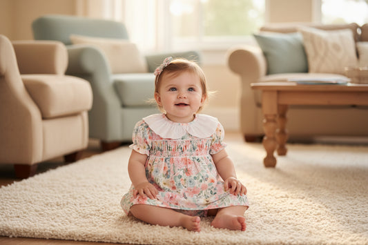 Nana Special Buys Baby Girls Floral Smocked Dress And Pants