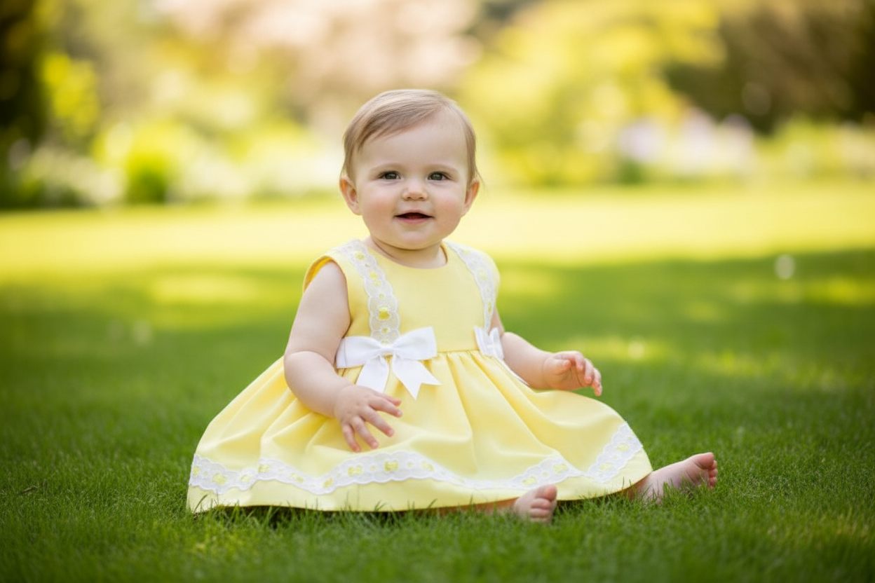 Baby Girls Lemon Sleeveless Dress & Pants – Nana B Baby
