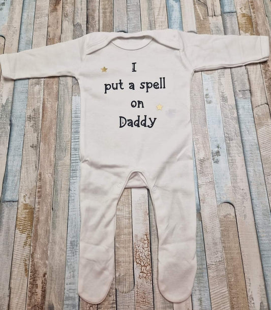 Unisex Baby I Put A Spell On Mummy/Daddy Newborn Halloween Babygro