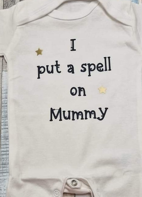 Unisex Baby I Put A Spell On Mummy/Daddy Newborn Halloween Babygro