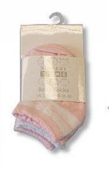 Baby Girls Pink Pack 3 Socks